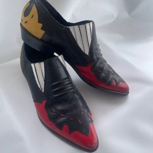 VINTAGE MOOTSIES TOOTSIES leather shoes multicolored size 7 1/2